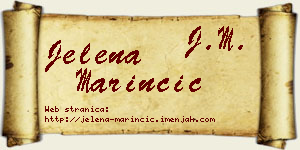 Jelena Marinčić vizit kartica